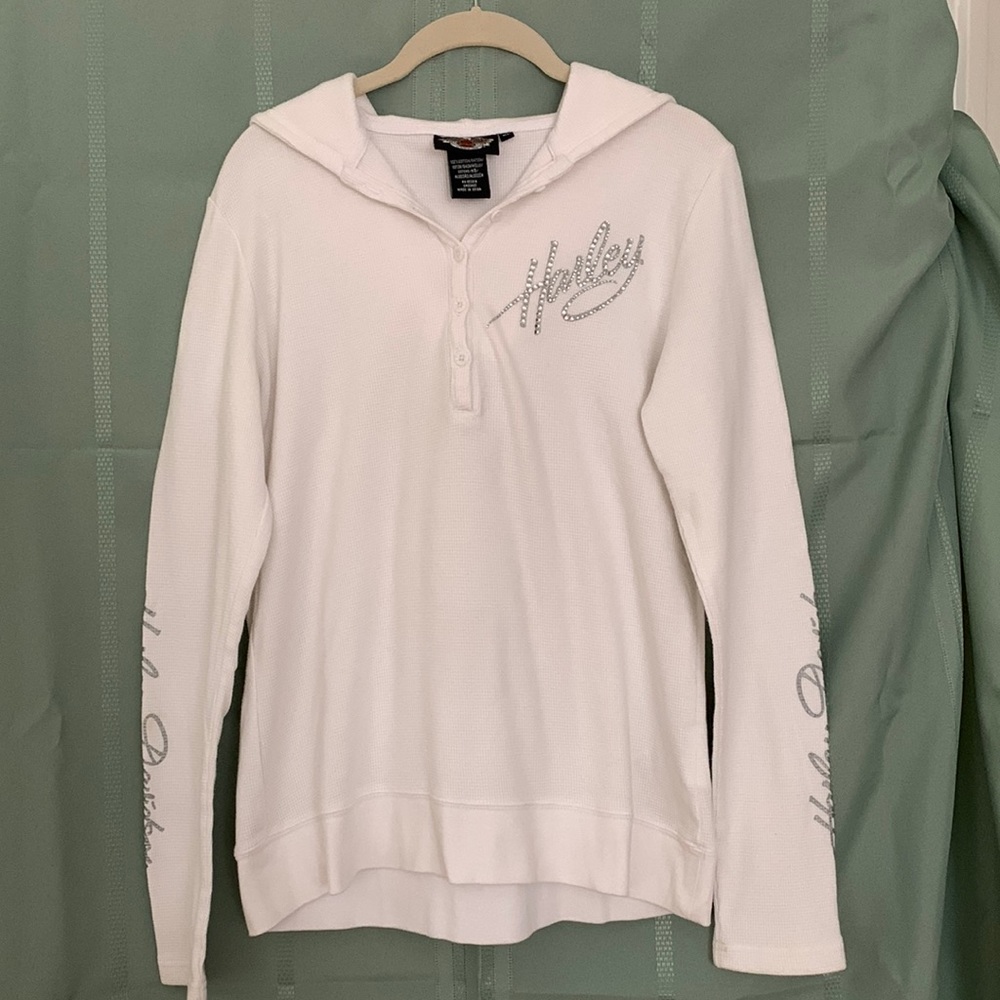 Thermal Knit Harley Davidson hoodie shirt
